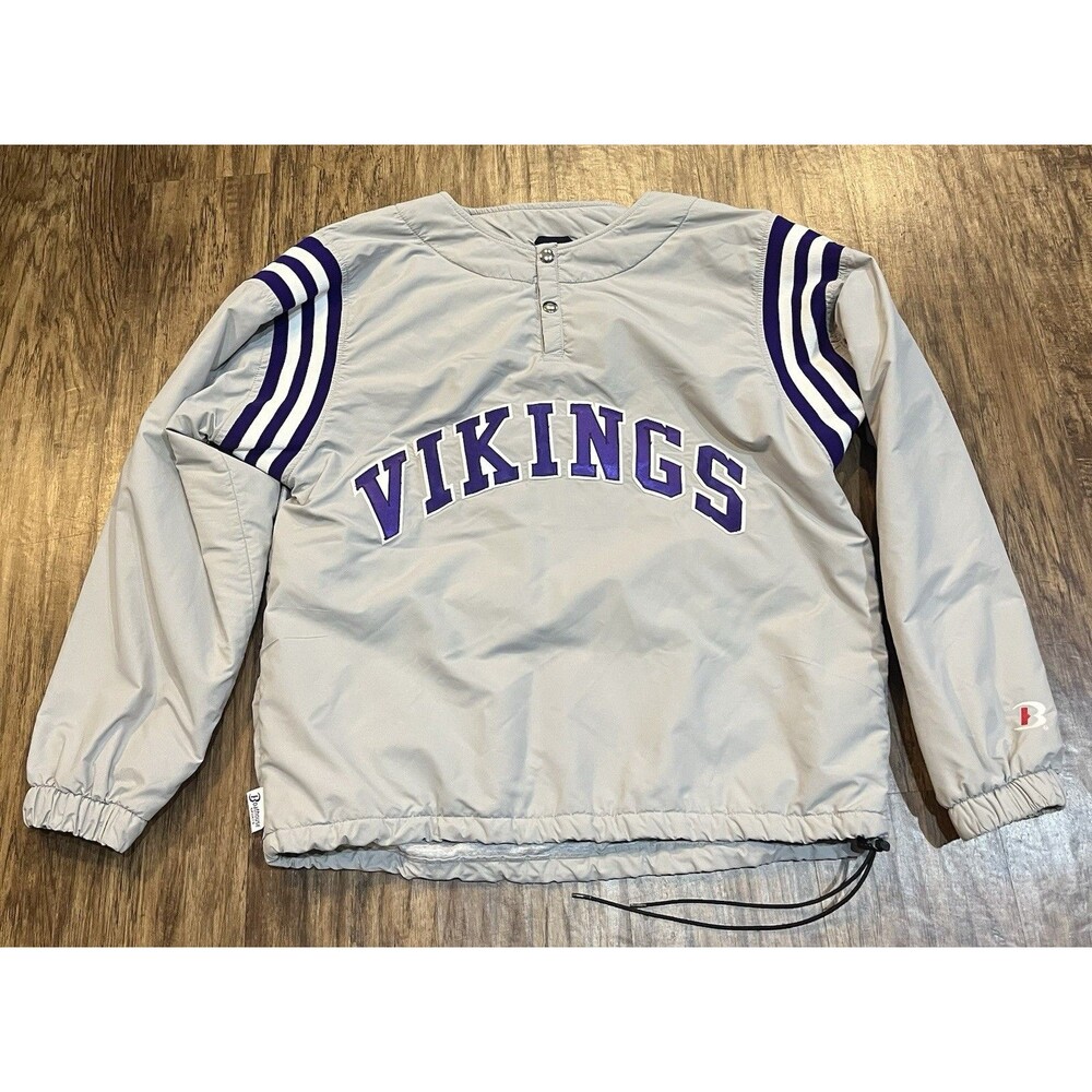 Vintage Boathouse Sports Vikings Jacket men’s M MADE IN U.S.A NFL Minnesota Y2K